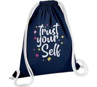 Fabulous Sac de Gym en Coton Bleu Trust Your Self 12 Litres Bleu G