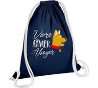 Fabulous Sac de Gym en Coton Bleu Vivre Aimer Aboyer 12 Litres Bleu G