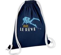 Fabulous Sac de Gym en Coton Bleu Vivre le Rêve Plongée 12 Litres Bleu G