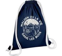 Fabulous Sac de Gym en Coton Bleu Walden ou la vie dans les bois 12 Litres Bleu G