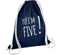 Fabulous Sac de Gym en Coton Bleu Yo! I'm Five 12 Litres Bleu G