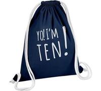 Fabulous Sac de Gym en Coton Bleu Yo! I'm Ten 12 Litres Bleu G
