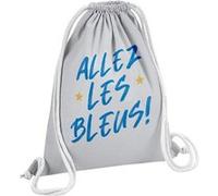 Fabulous Sac de Gym en Coton Gris Allez les Bleus ! 12 Litres Gris G