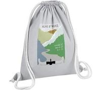Fabulous Sac de Gym en Coton Gris Alpe d'Huez Cyclisme 12 Litres Gris G