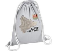Fabulous Sac de Gym en Coton Gris Alpes Maritimes carte ancienne 12 Litres Gris G
