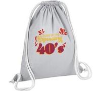 Fabulous Sac de Gym en Coton Gris Born in the Legendary 40's 12 Litres Gris G