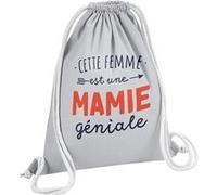 Fabulous Sac de Gym en Coton Gris Cette Femme est une Mamie Géniale 12 Litres Gris G