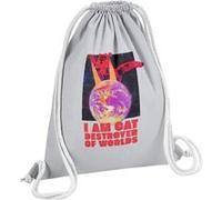 Fabulous Sac de Gym en Coton Gris Chat Destroyer of Worlds 12 Litres Gris G