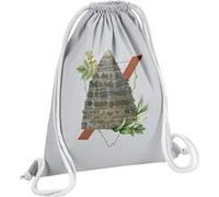 Fabulous Sac de Gym en Coton Gris Collage Altitude et Végétation 12 Litres Gris G