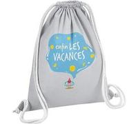 Fabulous Sac de Gym en Coton Gris Enfin Les Vacances 12 Litres Gris G