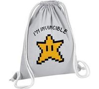 Fabulous Sac de Gym en Coton Gris Etoile Mario Invincible 12 Litres Gris G