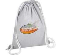 Fabulous Sac de Gym en Coton Gris Everything is Not Hopeless Now 12 Litres Gris G