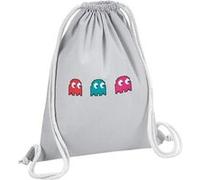 Fabulous Sac de Gym en Coton Gris Fantomes Pac-Man Pixel 12 Litres Gris G