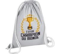 Fabulous Sac de Gym en Coton Gris Futur Champion du Monde 12 Litres Gris G