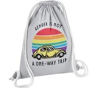 Fabulous Sac de Gym en Coton Gris Gender is not a One-way Trip 12 Litres Gris G
