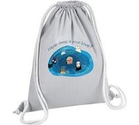 Fabulous Sac de Gym en Coton Gris Hayao Deep is your Love ? 12 Litres Gris G