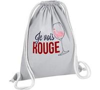 Fabulous Sac de Gym en Coton Gris Je Vois Rouge 12 Litres Gris G