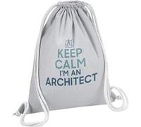 Fabulous Sac de Gym en Coton Gris Keep Calm I'm an Architect 12 Litres Gris G