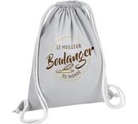 Fabulous Sac de Gym en Coton Gris Le Meilleur Boulanger du Monde 12 Litres Gris G