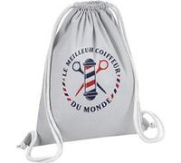 Fabulous Sac de Gym en Coton Gris Le Meilleur Coiffeur du Monde 12 Litres Gris G
