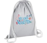 Fabulous Sac de Gym en Coton Gris Mes Amis Marins 12 Litres Gris G