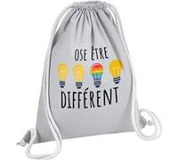 Fabulous Sac de Gym en Coton Gris Ose Etre Différent 12 Litres Gris G