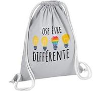 Fabulous Sac de Gym en Coton Gris Ose Etre Différente 12 Litres Gris G