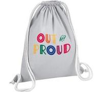 Fabulous Sac de Gym en Coton Gris Out and Proud 12 Litres Gris G