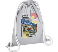 Fabulous Sac de Gym en Coton Gris Paint No Mountain High Enough 12 Litres Gris G