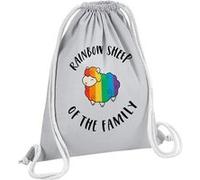 Fabulous Sac de Gym en Coton Gris Rainbow Sheep of the Family 12 Litres Gris G