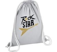 Fabulous Sac de Gym en Coton Gris Rock Star Guitare 12 Litres Gris G