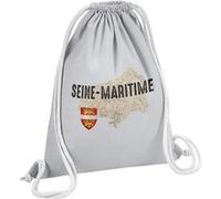 Fabulous Sac de Gym en Coton Gris Seine Maritime carte ancienne 12 Litres Gris G