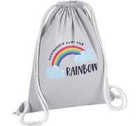 Fabulous Sac de Gym en Coton Gris Somewhere Over the Rainbow 12 Litres Gris G