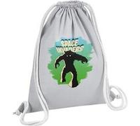 Fabulous Sac de Gym en Coton Gris Space Invaders Alien 12 Litres Gris G