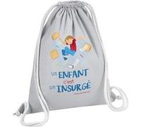 Fabulous Sac de Gym en Coton Gris Un enfant c'est un Insurgé 12 Litres Gris G