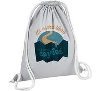 Fabulous Sac de Gym en Coton Gris Un Esprit Libre, Jamais Confiné 12 Litres Gris G