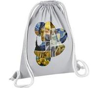 Fabulous Sac de Gym en Coton Gris Van Gogh collage moderne 12 Litres Gris G
