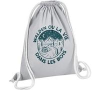 Fabulous Sac de Gym en Coton Gris Walden ou la vie dans les bois 12 Litres Gris G