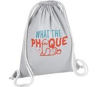 Fabulous Sac de Gym en Coton Gris What the Phoque 12 Litres Gris G