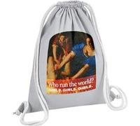 Fabulous Sac de Gym en Coton Gris Who Run The World Girl 12 Litres Gris G