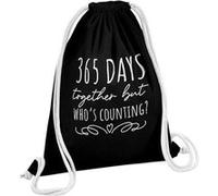 Fabulous Sac de Gym en Coton Noir 365 Days Together but Who's Counting 12 Litres Noir G