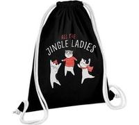 Fabulous Sac de Gym en Coton Noir All The Jingle Ladies 12 Litres Noir G