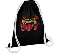 Fabulous Sac de Gym en Coton Noir Born in the Legendary 90's 12 Litres Noir G