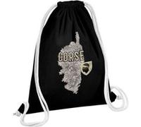 Fabulous Sac de Gym en Coton Noir Corse carte ancienne 12 Litres Noir G