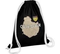 Fabulous Sac de Gym en Coton Noir Côte-d'Or carte ancienne 12 Litres Noir G