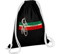 Fabulous Sac de Gym en Coton Noir Fausto Coppi Vintage 12 Litres Noir G