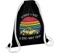 Fabulous Sac de Gym en Coton Noir Gender is not a One-way Trip 12 Litres Noir G