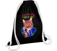 Fabulous Sac de Gym en Coton Noir I am Okay Yes I Am Chat 12 Litres Noir G