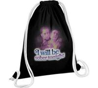 Fabulous Sac de Gym en Coton Noir I will be Sober Tonight 12 Litres Noir G