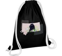 Fabulous Sac de Gym en Coton Noir Lo-fi Girl Japon 12 Litres Noir G